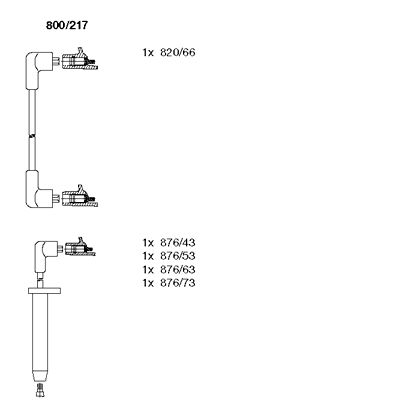 BREMI Комплект проводов зажигания 800/217