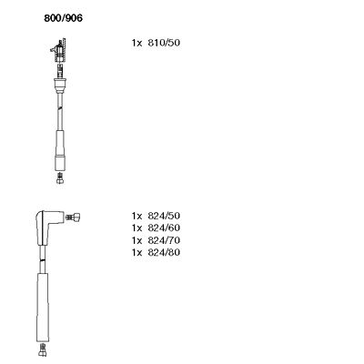 BREMI Комплект проводов зажигания 800/906