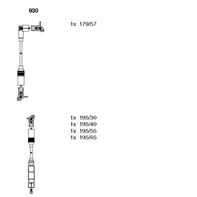 BREMI Комплект проводов зажигания 930