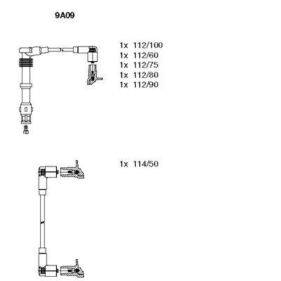 BREMI Комплект проводов зажигания 9A09