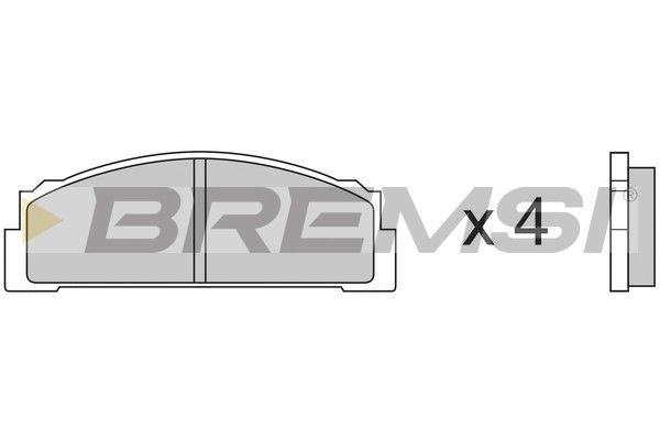 BREMSI Комплект тормозных колодок, дисковый тормоз BP2001