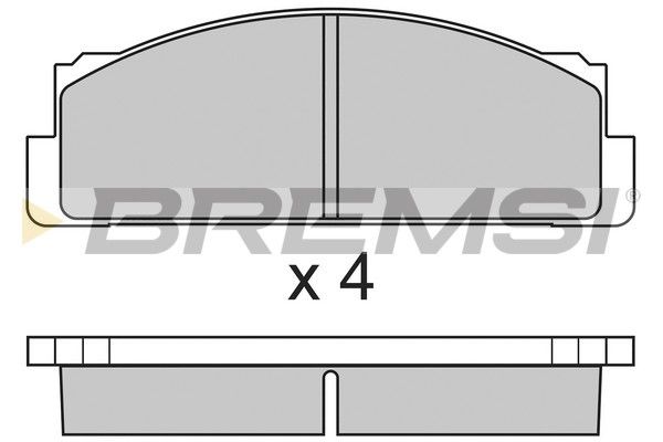 BREMSI Комплект тормозных колодок, дисковый тормоз BP2004