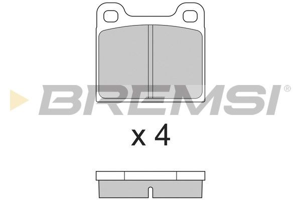 BREMSI Комплект тормозных колодок, дисковый тормоз BP2009