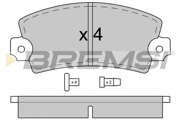 BREMSI Комплект тормозных колодок, дисковый тормоз BP2018