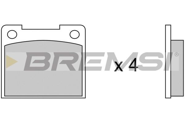 BREMSI Комплект тормозных колодок, дисковый тормоз BP2019