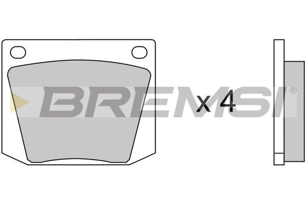 BREMSI Комплект тормозных колодок, дисковый тормоз BP2031