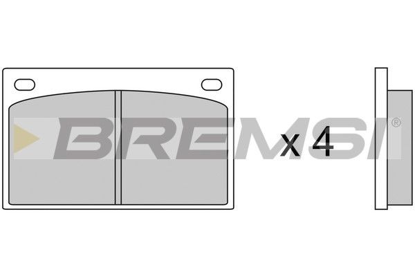 BREMSI Комплект тормозных колодок, дисковый тормоз BP2035