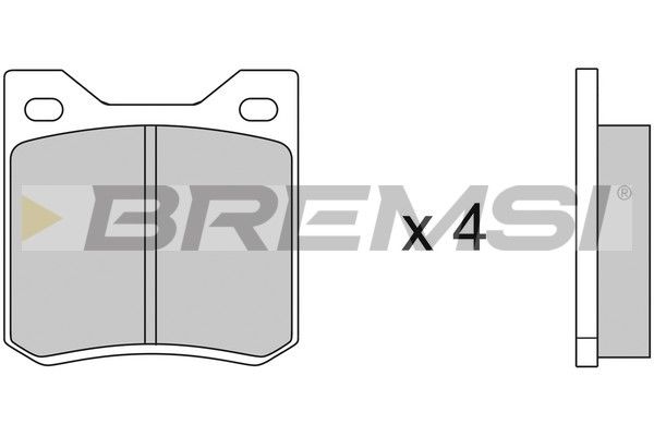 BREMSI Комплект тормозных колодок, дисковый тормоз BP2050
