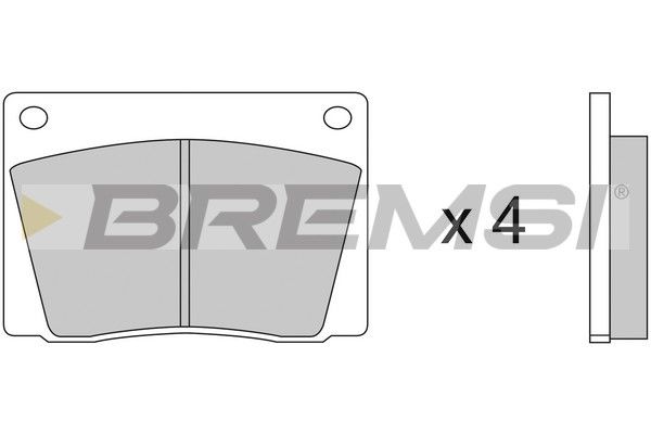 BREMSI Комплект тормозных колодок, дисковый тормоз BP2052