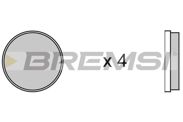 BREMSI Комплект тормозных колодок, дисковый тормоз BP2067