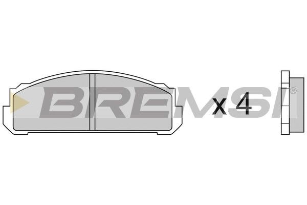 BREMSI Комплект тормозных колодок, дисковый тормоз BP2076