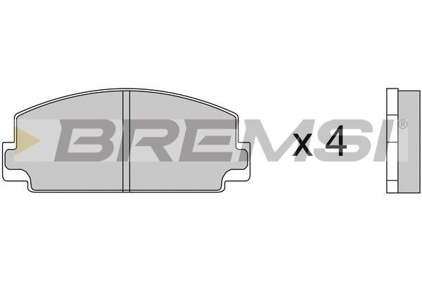 BREMSI Комплект тормозных колодок, дисковый тормоз BP2077