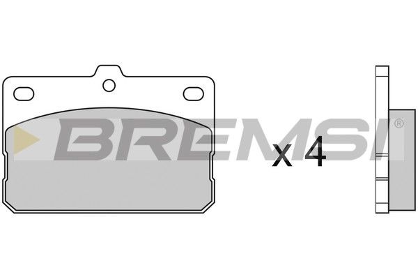 BREMSI Комплект тормозных колодок, дисковый тормоз BP2079