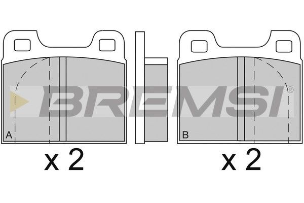 BREMSI Комплект тормозных колодок, дисковый тормоз BP2088