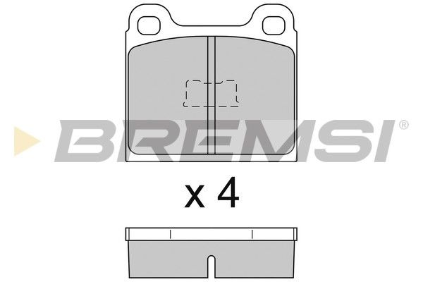 BREMSI Комплект тормозных колодок, дисковый тормоз BP2091