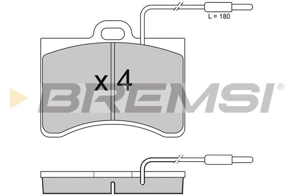 BREMSI Комплект тормозных колодок, дисковый тормоз BP2092