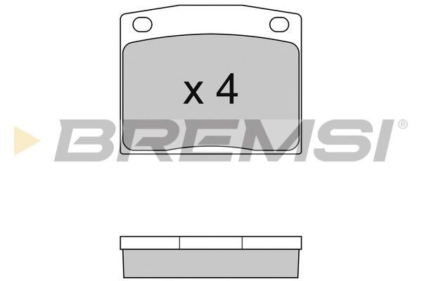 BREMSI Комплект тормозных колодок, дисковый тормоз BP2095