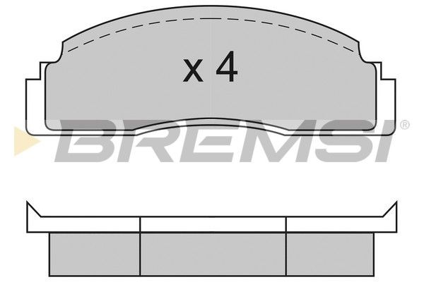 BREMSI Комплект тормозных колодок, дисковый тормоз BP2104