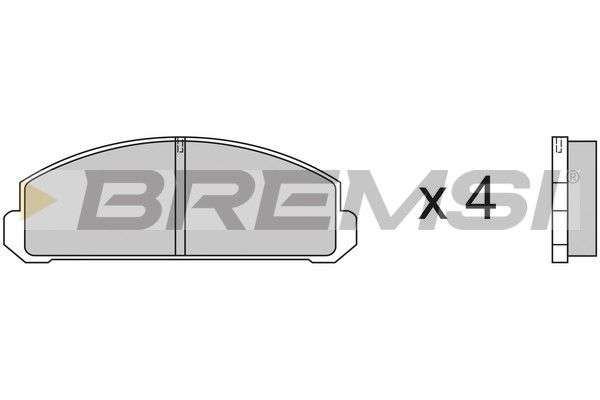 BREMSI Комплект тормозных колодок, дисковый тормоз BP2123