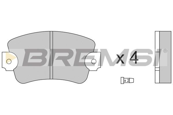 BREMSI Комплект тормозных колодок, дисковый тормоз BP2132