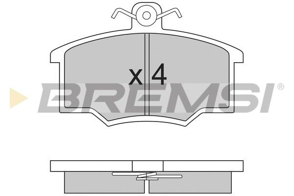 BREMSI Комплект тормозных колодок, дисковый тормоз BP2143