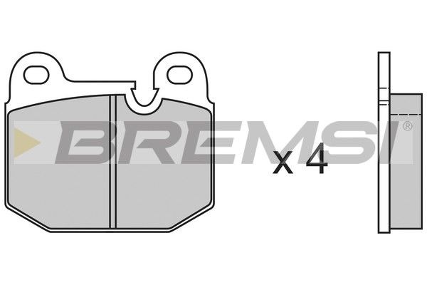 BREMSI Комплект тормозных колодок, дисковый тормоз BP2144