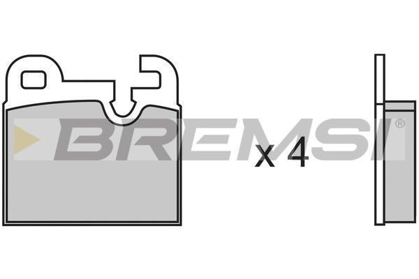 BREMSI Piduriklotsi komplekt,ketaspidur BP2145
