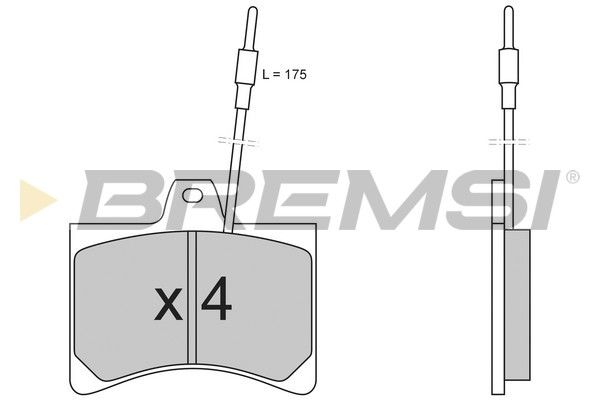 BREMSI Комплект тормозных колодок, дисковый тормоз BP2148