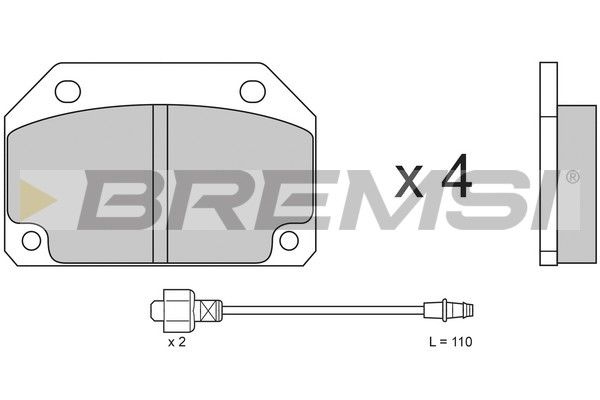 BREMSI Комплект тормозных колодок, дисковый тормоз BP2154