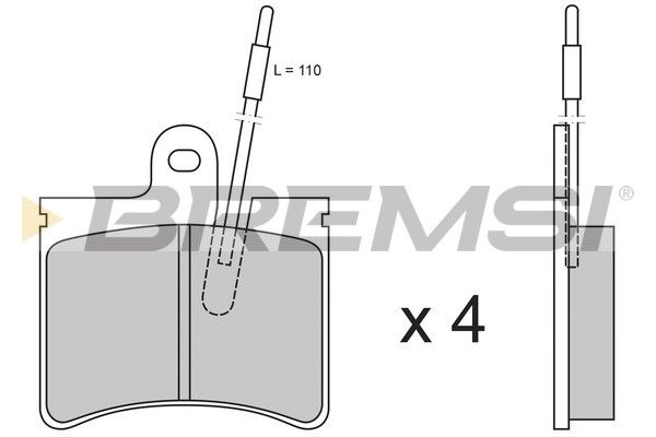 BREMSI Комплект тормозных колодок, дисковый тормоз BP2161