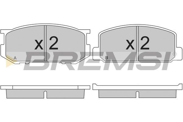 BREMSI Комплект тормозных колодок, дисковый тормоз BP2165