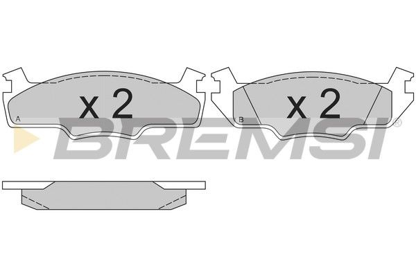 BREMSI Комплект тормозных колодок, дисковый тормоз BP2166