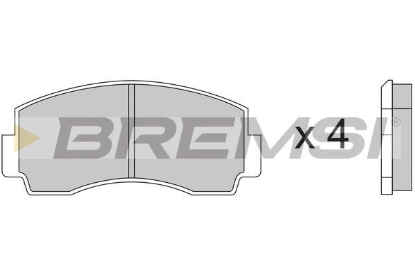 BREMSI Комплект тормозных колодок, дисковый тормоз BP2168