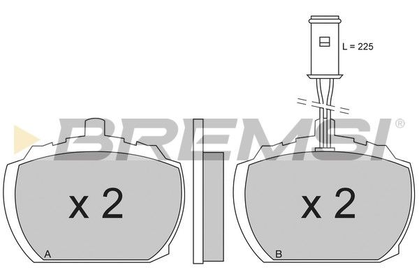 BREMSI Комплект тормозных колодок, дисковый тормоз BP2207