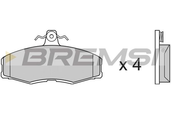 BREMSI Комплект тормозных колодок, дисковый тормоз BP2208