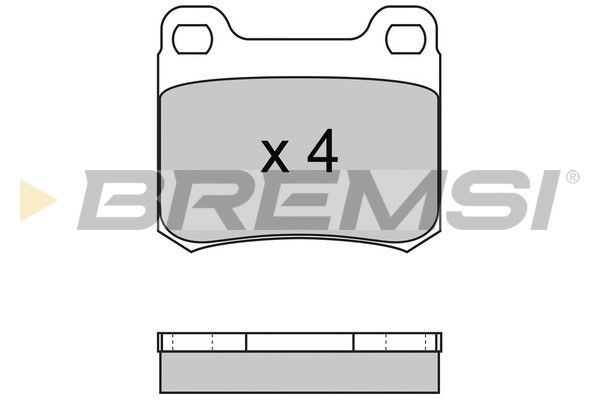 BREMSI Комплект тормозных колодок, дисковый тормоз BP2227