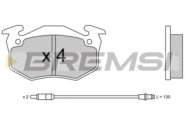 BREMSI Комплект тормозных колодок, дисковый тормоз BP2229