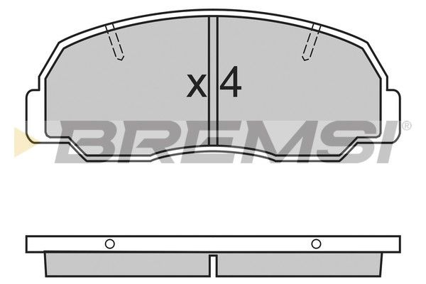 BREMSI Комплект тормозных колодок, дисковый тормоз BP2297