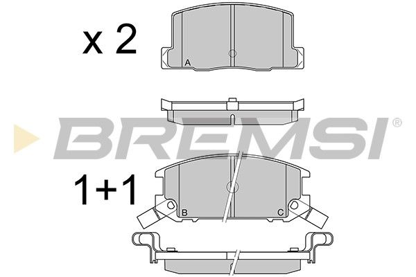 BREMSI Комплект тормозных колодок, дисковый тормоз BP2325