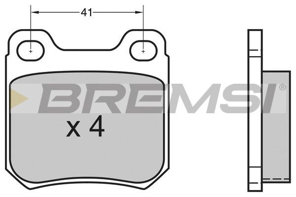 BREMSI Комплект тормозных колодок, дисковый тормоз BP2412