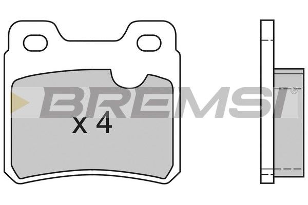 BREMSI Комплект тормозных колодок, дисковый тормоз BP2418