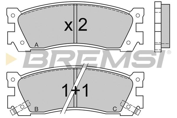 BREMSI Комплект тормозных колодок, дисковый тормоз BP2422