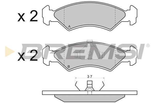 BREMSI Комплект тормозных колодок, дисковый тормоз BP2427