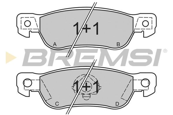 BREMSI Комплект тормозных колодок, дисковый тормоз BP2436