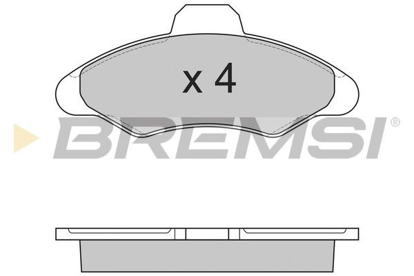 BREMSI Комплект тормозных колодок, дисковый тормоз BP2462