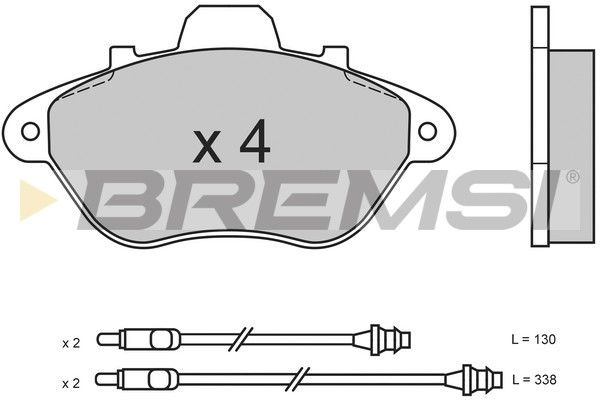 BREMSI Комплект тормозных колодок, дисковый тормоз BP2465