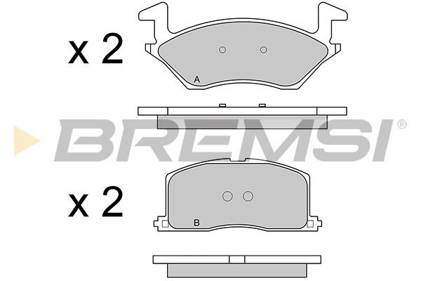 BREMSI Комплект тормозных колодок, дисковый тормоз BP2481
