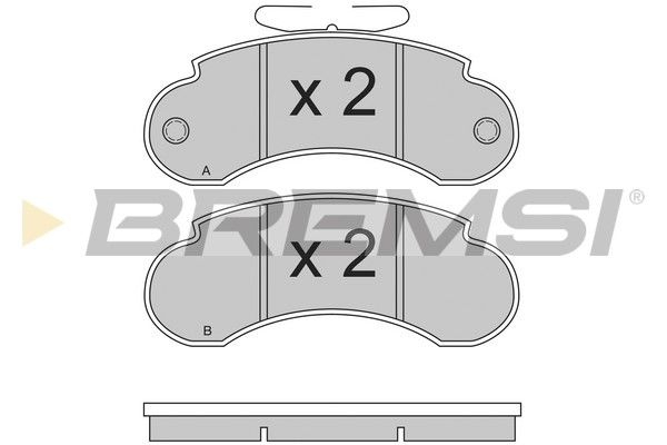 BREMSI Комплект тормозных колодок, дисковый тормоз BP2490