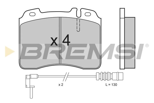 BREMSI Комплект тормозных колодок, дисковый тормоз BP2506