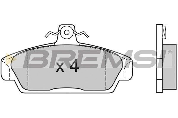 BREMSI Комплект тормозных колодок, дисковый тормоз BP2529